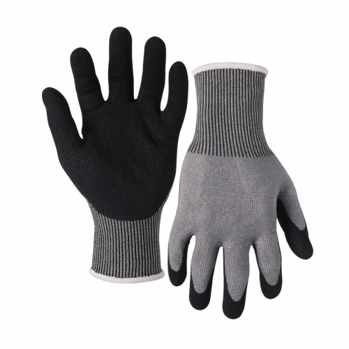 18G cut F/A6 G-Flex palm coated gloves -Steel