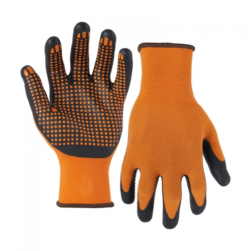 15G nylon/spandex shell DexiFoam palm coated with dots