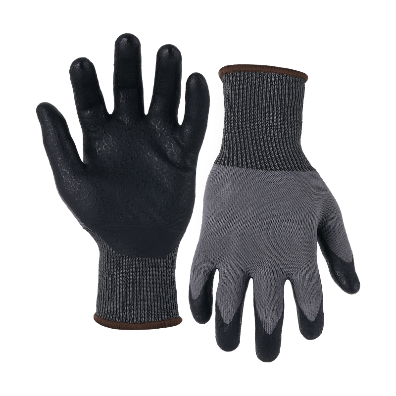 15G cut D/A4 UNIQFLEX palm coated gloves-Steel