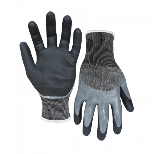 18G cut B/A2 DexiFoam double coated gloves(half/palm)-Glass fibre