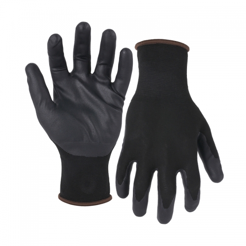 21G nylon shell DexiFoam palm coated gloves
