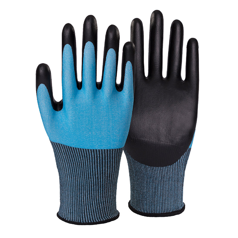 21G cut E/A5 DexiFoam palm coated gloves -Tungsten