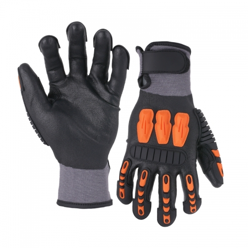 15G nylon/spandex shell DexiFoam fully coated gloves with TPR