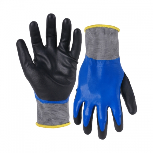 15G nylon/spandex shell DexiFoam double coated gloves(fully/thumb）