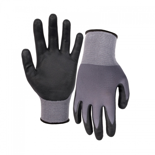 15G polyester/spandex shell DexiFoam coated gloves