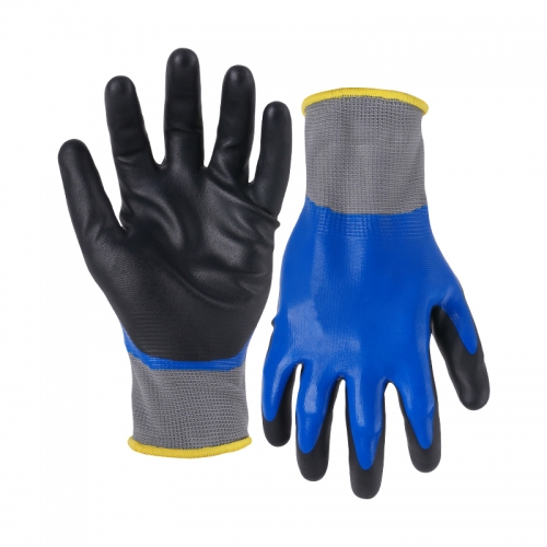 13G polyester shell DexiFoam double coated gloves(fully/palm)