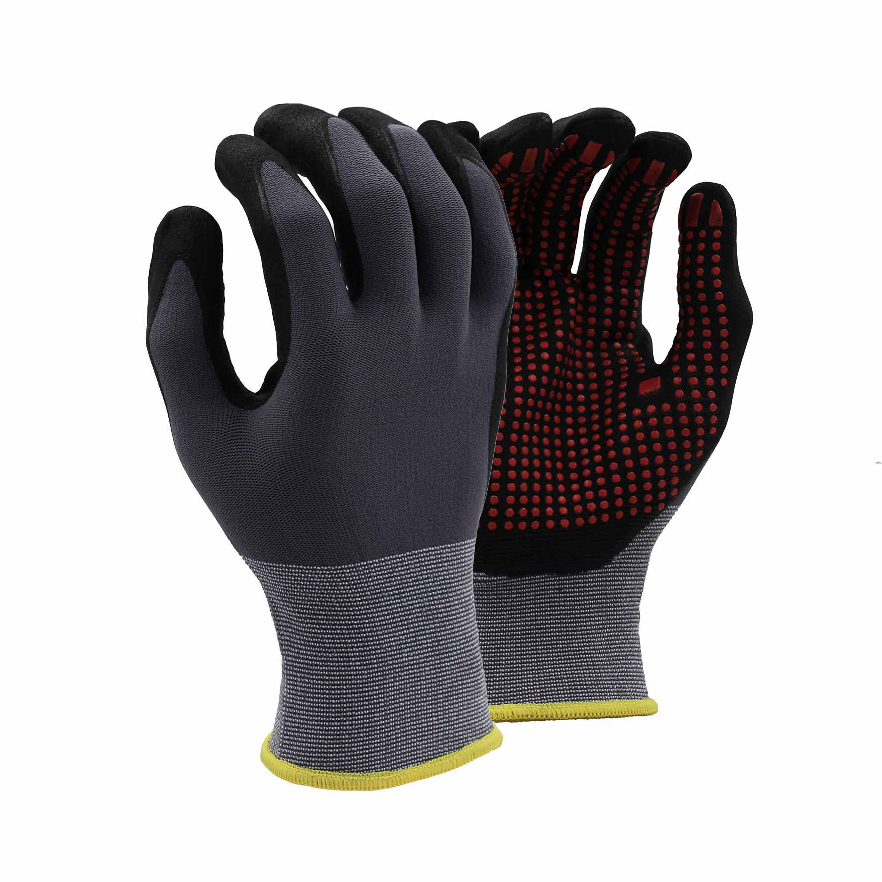 15G nylon/spandex shell DexiFoam palm coated with dots