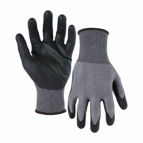 18G ANSI A9 DexiFoam palm coated gloves - Tungsten