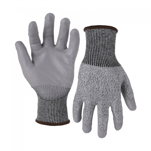 13G cut D/A4 PU palm coated gloves-Glass and Steel Free