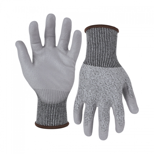 13G cut B/A2 PU palm coated gloves-Glass Fiber