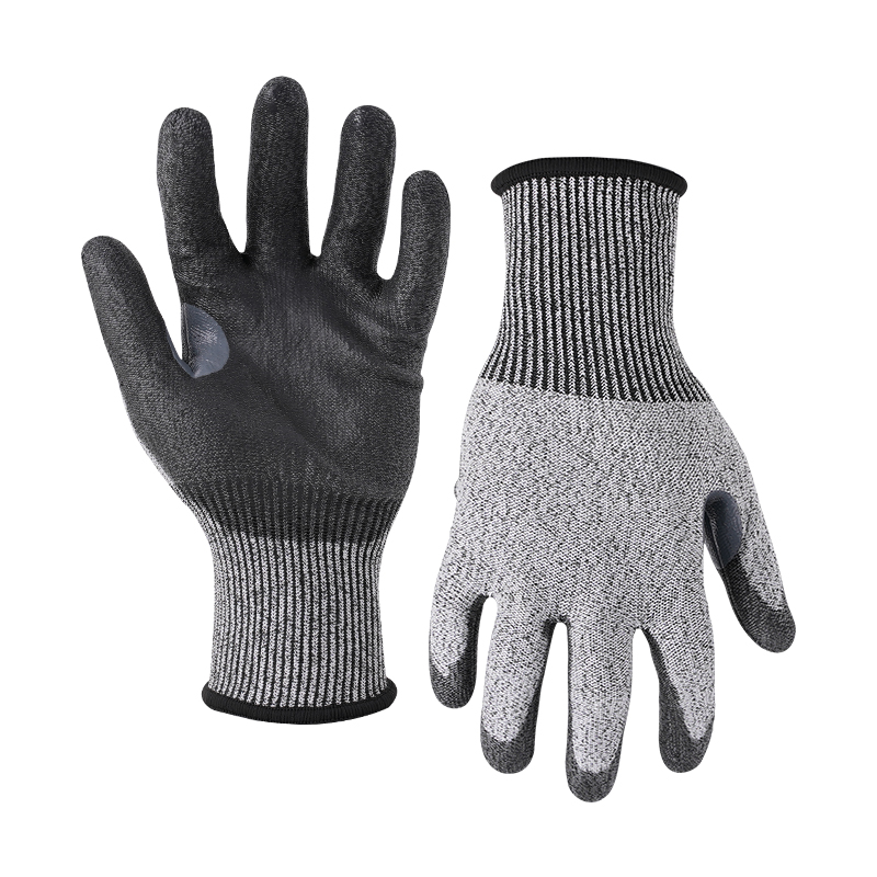 13G cut D/A4 PU palm coated gloves-Glass Fibre