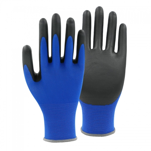 18G nylon/spandex shell DexiFoam palm coated gloves