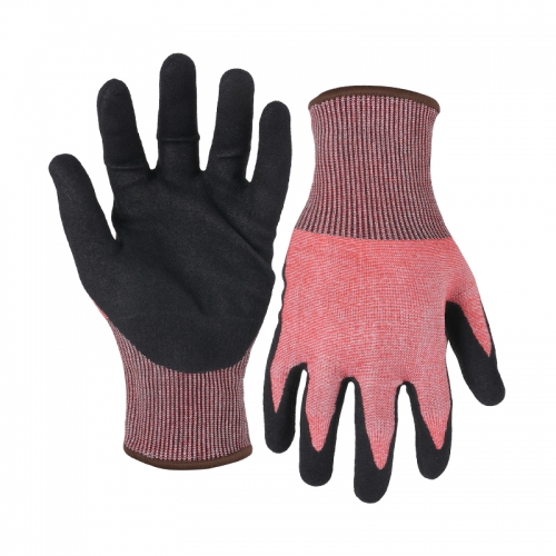 18G cut F/A6 DuraTuff palm coated gloves -Steel