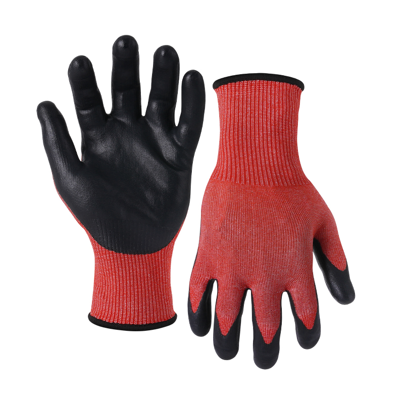 15G cut D/A4 AQUTEK palm coated gloves-Steel