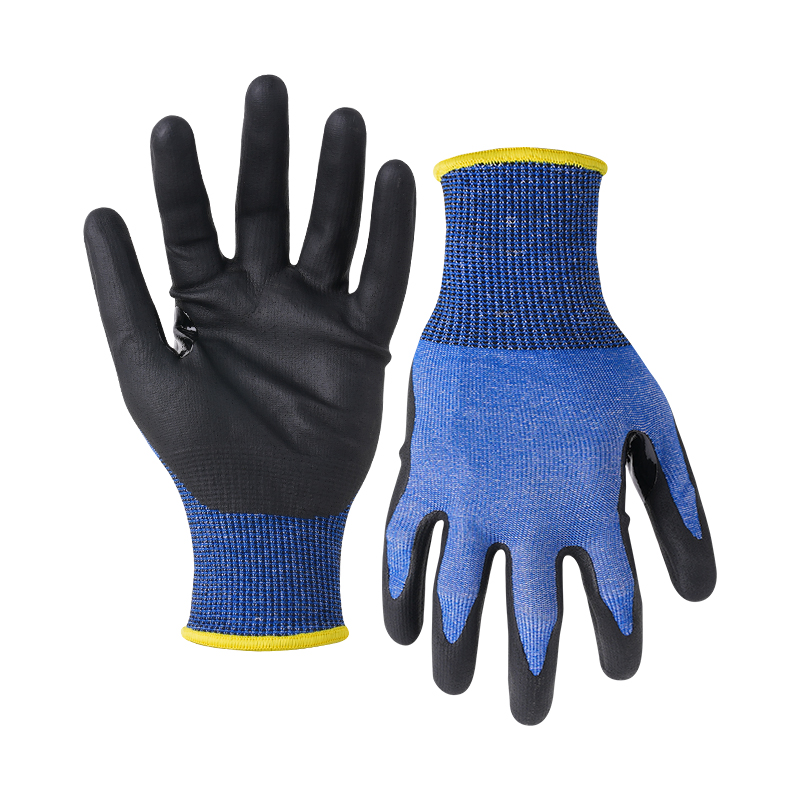 15G cut D/A4 DexiFoam palm coated gloves-Steel