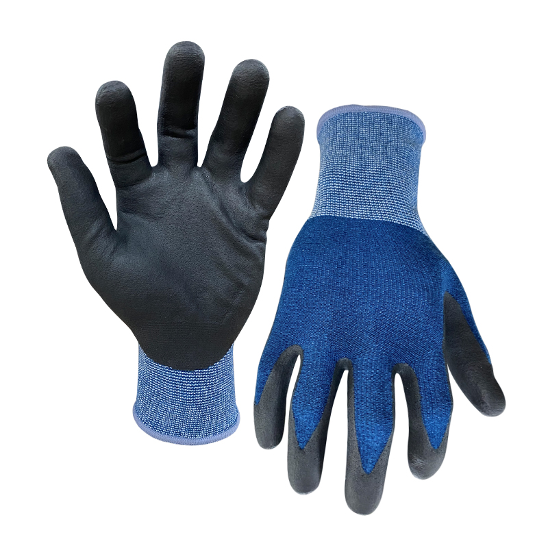 13G bamboo/spandex shell DexiFoam palm coated gloves