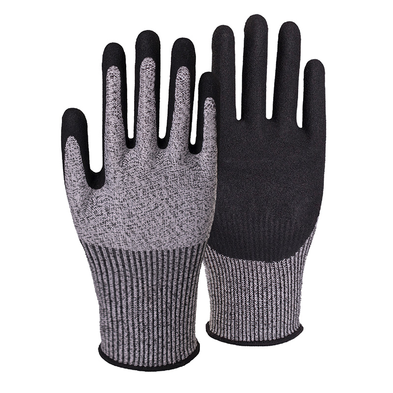 13G cut C/A3 latex sandy palm coated gloves-Glass and Steel Free