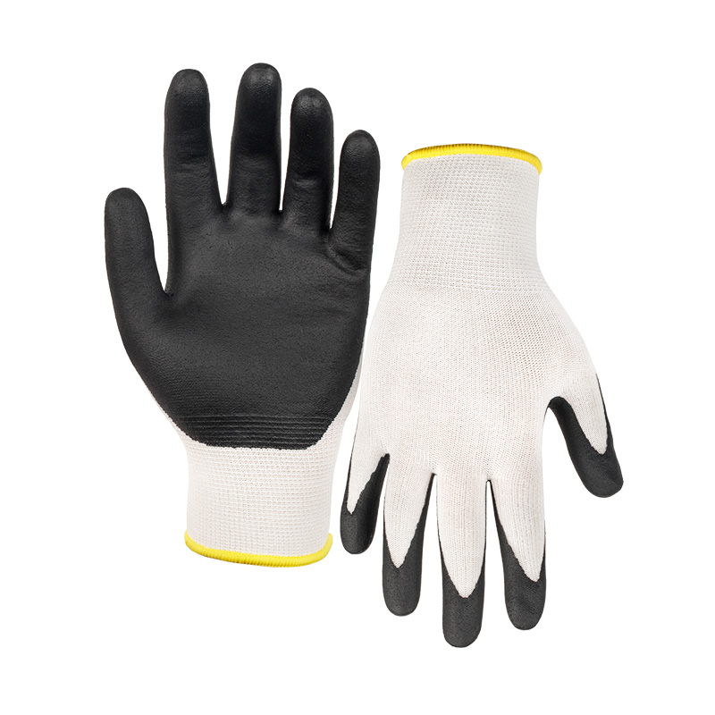 13G bamboo/spandex shell DexiFoam palm coated gloves