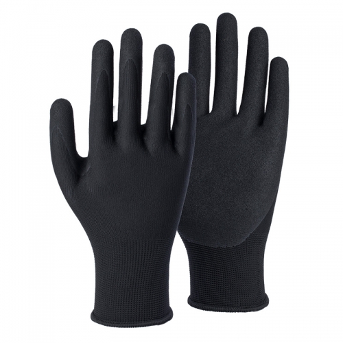 18G nylon shell DuraTuff palm coated gloves