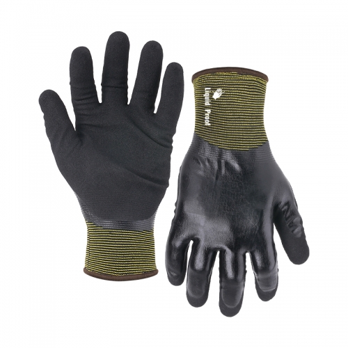 18G polyester/acrylic napping shell G-Flex Plus double coated gloves(fully/palm)