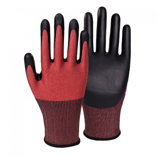 13G cut F/A6 DexiFoam palm coated gloves-Steel