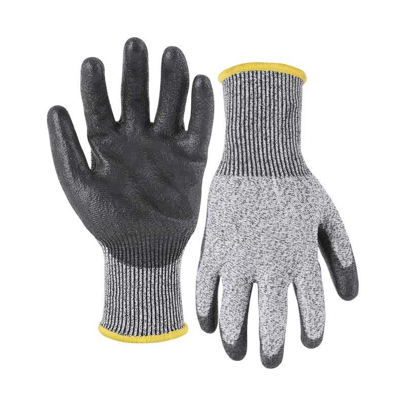 13G cut C/A3 PU palm coated gloves-Glass and Steel Free