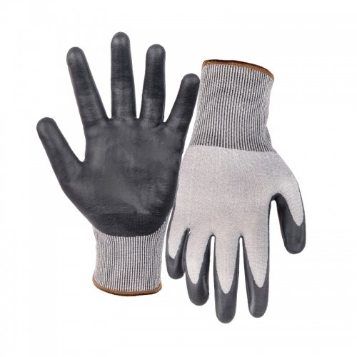 18G cut E/A5 DexiFoam palm coated gloves-Steel
