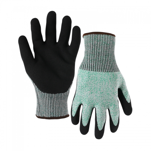13G cut C/A3 latex sandy palm coated gloves-Glass and Steel Free