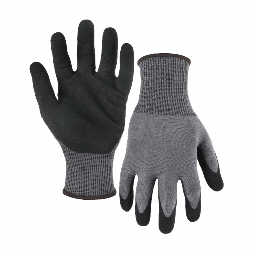 15G cut D/A4 nitrile sandy palm coated gloves -Glass and Steel Free