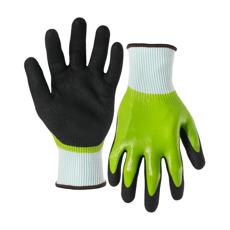 15G cut D/A4 nitrile sandy double coated gloves (fully/palm)