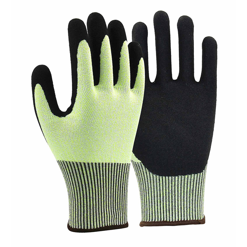 13G cut D/A4 DuraTuff palm coated gloves-Glass and Steel Free