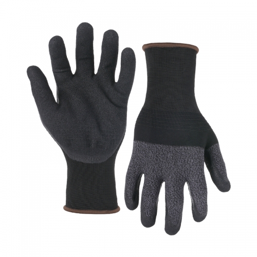 15G nylon/spandex shell DuraTuff double palm coated gloves