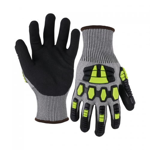 13G cut D/A4 DexiFoam palm coated gloves with TPR-Glass Fibre