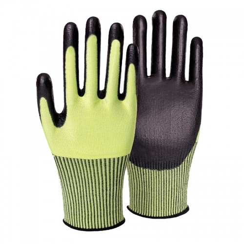 15G cut E/A5 PU palm coated gloves-Steel/Glass Fibre