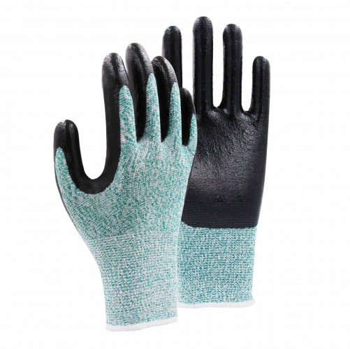 13G cut E/A5 nitrile smooth palm coated gloves-Glass and Steel Free