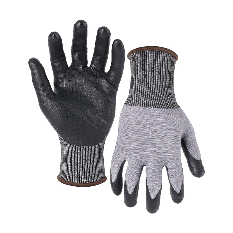 18G cut D/A4 UNIQFLEX palm coated gloves-Steel
