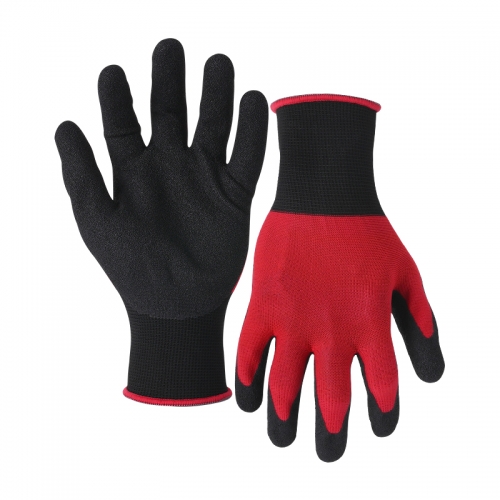 13G polyester shell G-Flex palm coated gloves