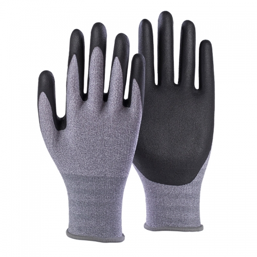 15g nylon/polyester/spandex shell DexiFoam palm coated gloves