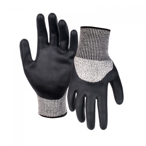 13G cut D/A4 DexiFoam half coated gloves-Glass Fibre