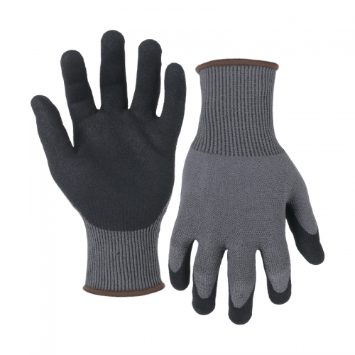 15G cut E/A5 nitrile sandy palm coated gloves-Glass and Steel Free