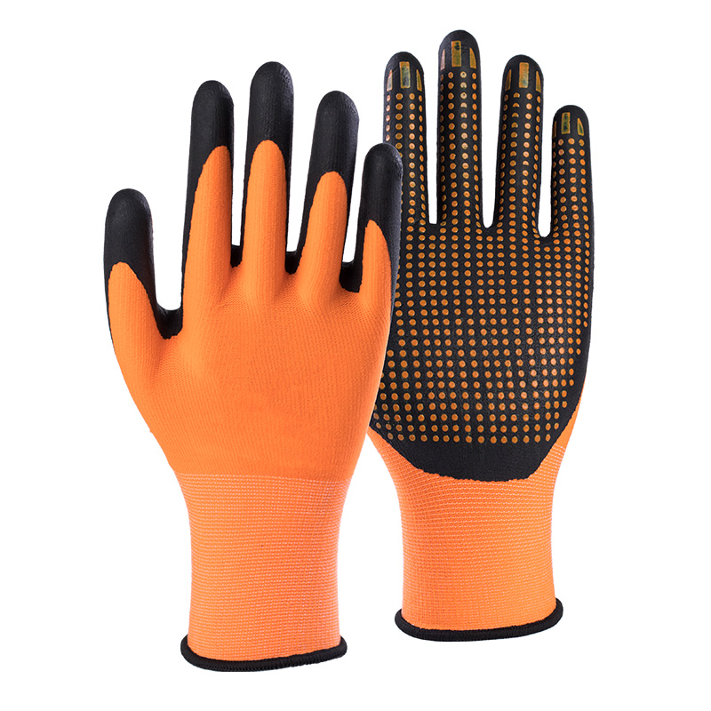 15G nylon/spandex shell DexiFoam palm coated with dots