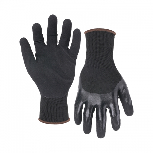 13G polyester shell G-Flex double coated gloves(half/palm)