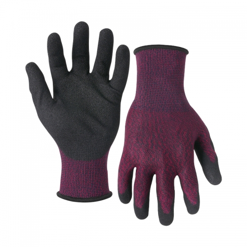 13G polyester shell DuraTuff palm coated gloves