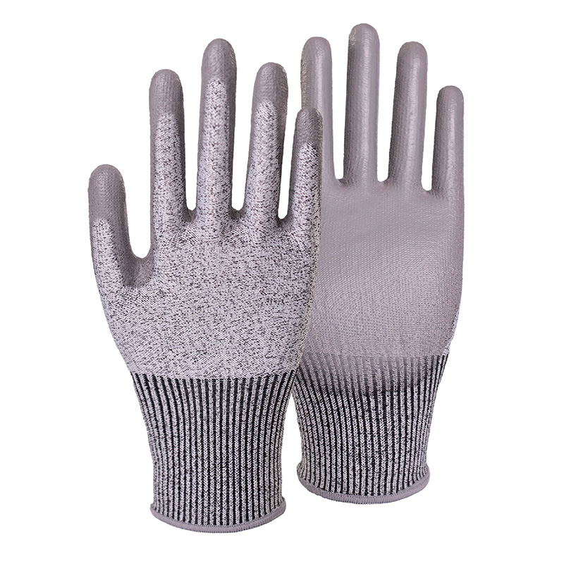 13G cut C/A3 PU palm coated gloves-Glass Fibre