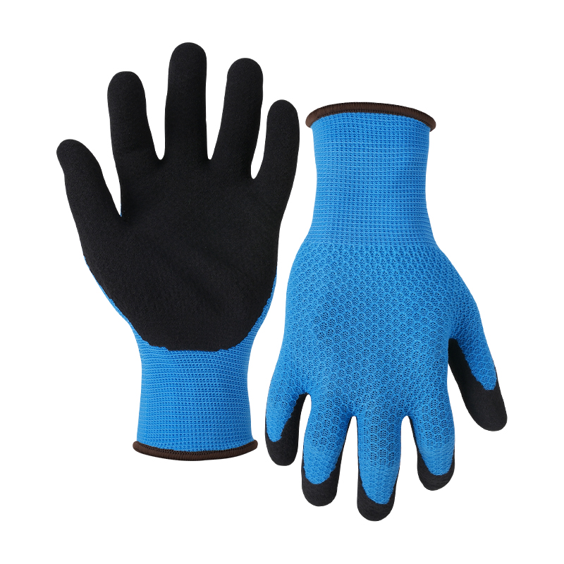 13G polyester shell G-Flex palm coated gloves