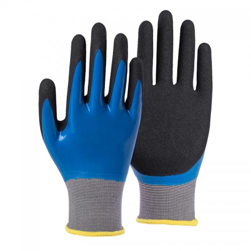 15G nylon/spandex shell DuraTuff double coated gloves(fully/palm)